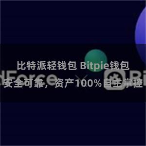 比特派轻钱包 Bitpie钱包安全可靠，资产100%自主掌控