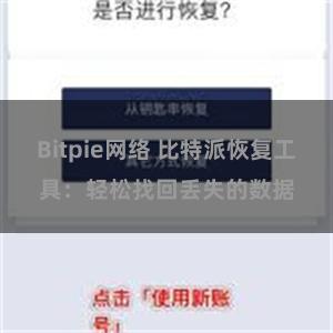Bitpie网络 比特派恢复工具：轻松找回丢失的数据