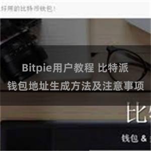 Bitpie用户教程 比特派钱包地址生成方法及注意事项